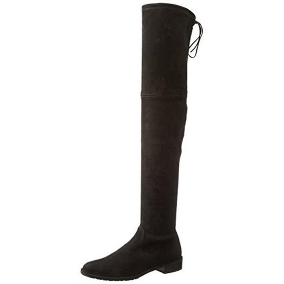STUART WEITZMAN LOWLAND Over the Knee Boot SUEDE CHARCOAL 4.5 (P16)